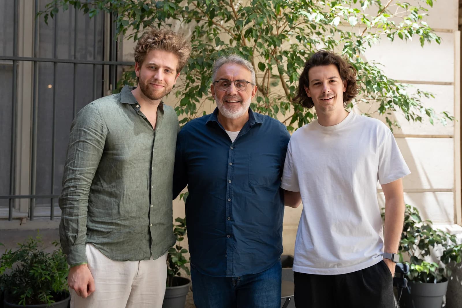 Paul et Louis avec Jean-Pierre Nadir
